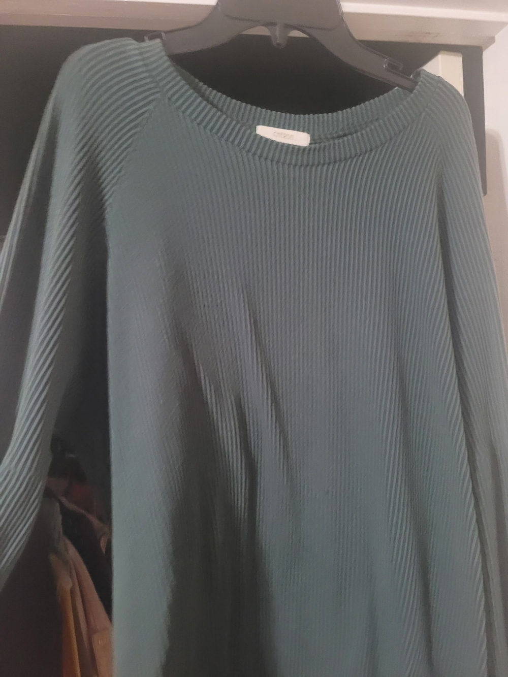 Cherish Ribbed Boatneck Sweater in Teal Green